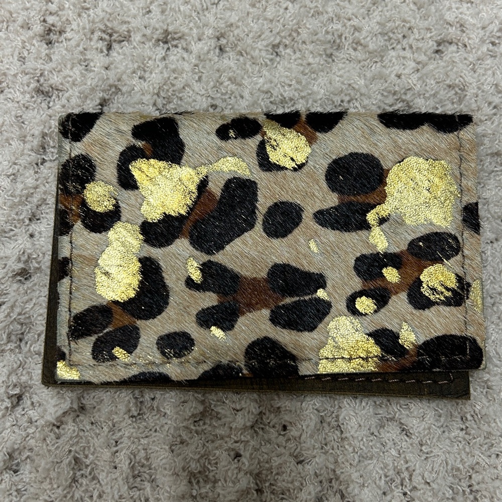 Keep it Gypsy Louis Vuitton Gold and Black Leopard Card Holder - Picture 2 of 3